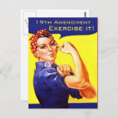 Rosie the Riveter 19. Änderung Übung! Postkarte (Vorne/Hinten)