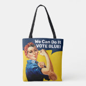 Rosie the Riveter | Abstimmung blau | Tasche (Rückseite)