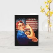 Rosie The Riveter American Flag USA Rosie The Rive Karte (Gelbe Blume)