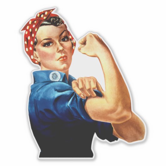 Rosie the Riveter Aufkleber (Vorderseite)