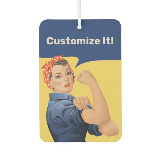 Rosie the Riveter Autolufterfrischer (Vorderseite)
