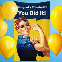 Rosie the Riveter | Banner groß | Personalisieren