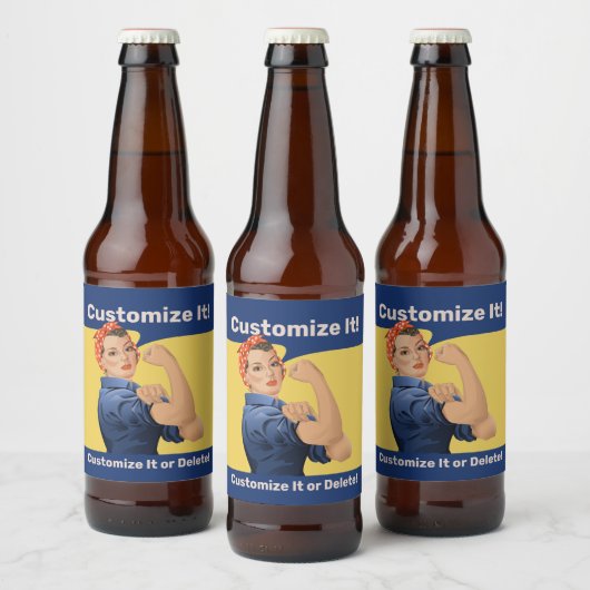 Rosie the Riveter Bierflaschenetikett (Flaschen)