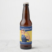 Rosie the Riveter Bierflaschenetikett (Vorderseite)