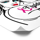 Rosie The Riveter Breast Cancer Awareness Poster (Ecke)