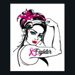 Rosie The Riveter Breast Cancer Awareness Poster<br><div class="desc">Rosie The Riveter Breast Cancer Awareness</div>