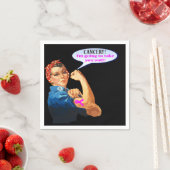 Rosie the Riveter Breast Cancer Wohltätigkeit Desi Serviette (Beispiel)