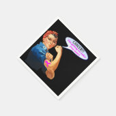 Rosie the Riveter Breast Cancer Wohltätigkeit Desi Serviette (Ecke)