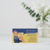Rosie the Riveter Business Card Visitenkarte (Stehend Vorderseite)