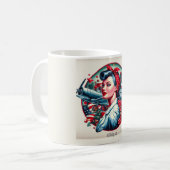 Rosie the Riveter Button-up Girl Tasse (Vorderseite Links)