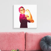 Rosie The Riveter - Cancer Pink Leinwanddruck (Insitu (Wohnzimmer))