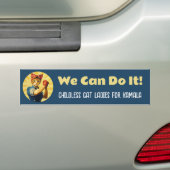 Rosie The Riveter Cat Ladys for Kamala Harris Autoaufkleber (Auf Auto)