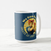 Rosie The Riveter Cat Ladys for Kamala Harris Kaffeetasse (VorderseiteRechts)