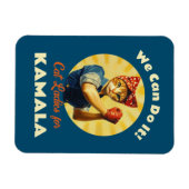 Rosie The Riveter Cat Ladys for Kamala Harris Magnet (Horizontal)