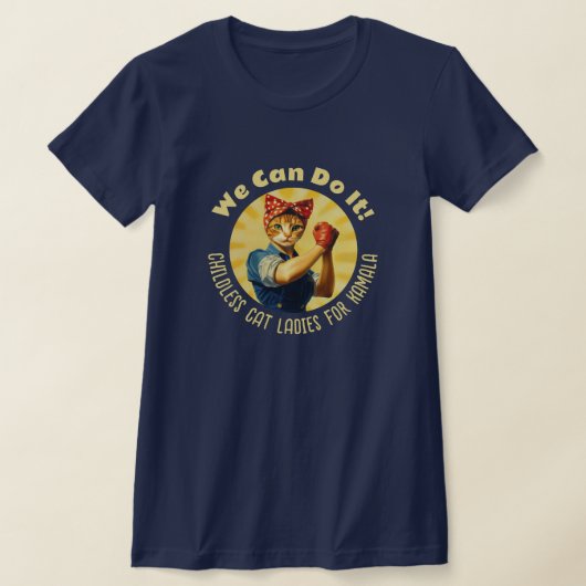 Rosie The Riveter Cat Ladys for Kamala Harris T-Shirt (Ablage )
