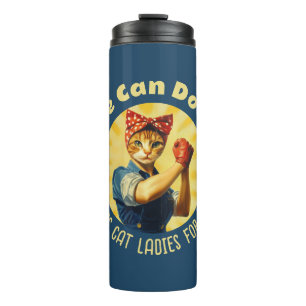 Rosie The Riveter Cat Ladys for Kamala Harris Thermosbecher