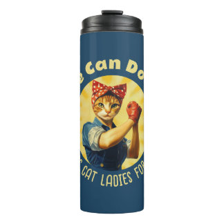 Rosie The Riveter Cat Ladys for Kamala Harris Thermosbecher