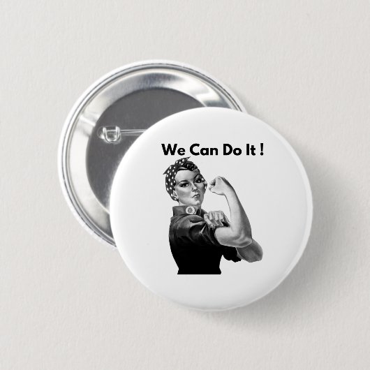 Rosie The Riveter, den wir machen können Button (Vorne & Hinten)