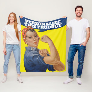 Rosie the Riveter einfach zu personalisieren Fleecedecke