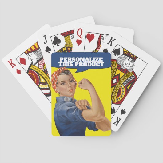 Rosie the Riveter einfach zu personalisieren Spielkarten (Rückseite)