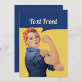 Rosie the Riveter Einladung (Vorne/Hinten)