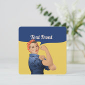 Rosie the Riveter Einladung (Stehend Vorderseite)