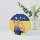 Rosie the Riveter Einladung (Stehend Vorderseite)