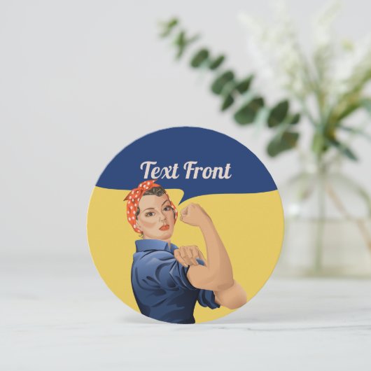 Rosie the Riveter Einladung (Stehend Vorderseite)