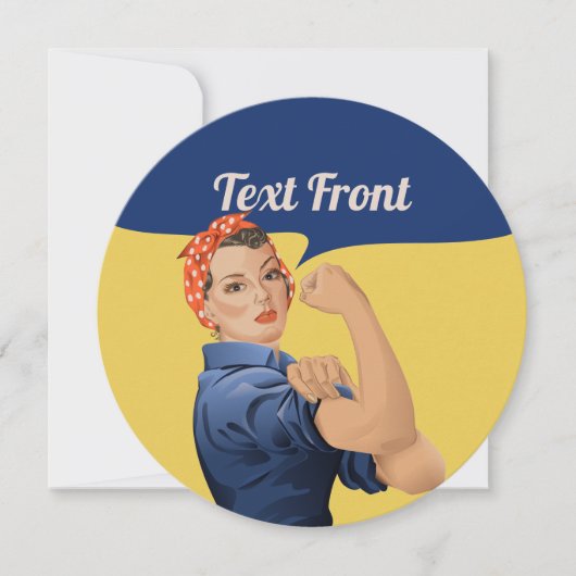 Rosie the Riveter Einladung (Vorderseite)