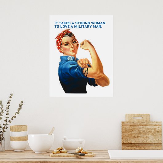 ROSIE THE RIVETER - "Es braucht eine starke Frau.. Poster (Küche)