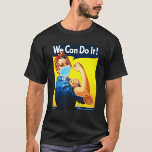 Rosie The Riveter Face Moask T-Shirt