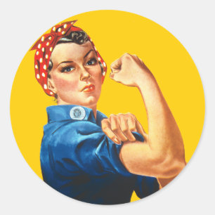 Rosie the Riveter Feminismus Vintage Aufkleber