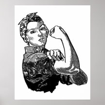 Rosie The Riveter Feminist (Solid-Fill Version)