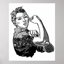 Rosie The Riveter Feminist (transparent-ohne Füllu