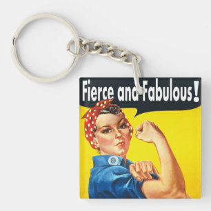 Rosie The Riveter Fierce und Fabulous Schlüsselanhänger
