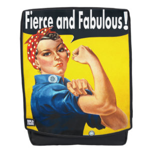 Rosie The Riveter Fierce und fabulous Trendy Rucksack