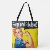 Rosie The Riveter Fierce und fabulous Trendy Tasche (Vorderseite)