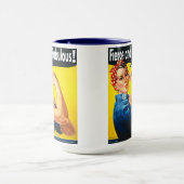 Rosie The Riveter Fierce und fabulous Trendy Tasse (Zentrum)