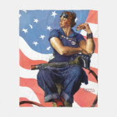 "Rosie the Riveter" Fleecedecke (Vorderseite)