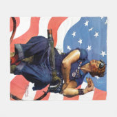 "Rosie the Riveter" Fleecedecke (Vorderseite (Horizontal))