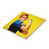 Rosie the Riveter Flexing Muscle - Empowerment Fliese (Seite)