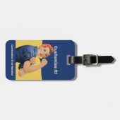 Rosie the Riveter Gepäckanhänger (Vorderseite horizontal)