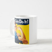 Rosie the Riveter Geschenktasse Kaffeetasse (Vorderseite Links)