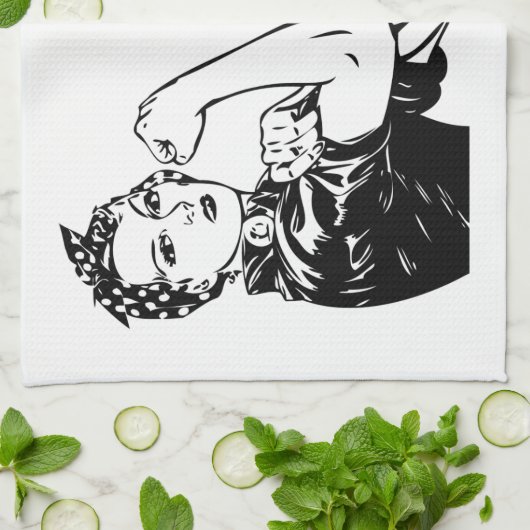 Rosie the Riveter Geschirrtuch (Gefaltet)