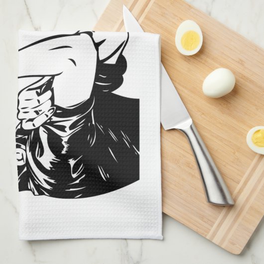 Rosie the Riveter Geschirrtuch (Viertel Falte)