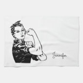 Rosie the Riveter Geschirrtuch (Horizontal)