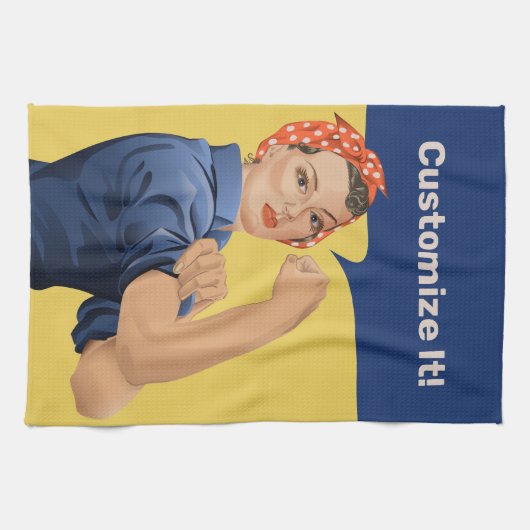 Rosie the Riveter Geschirrtuch (Horizontal)