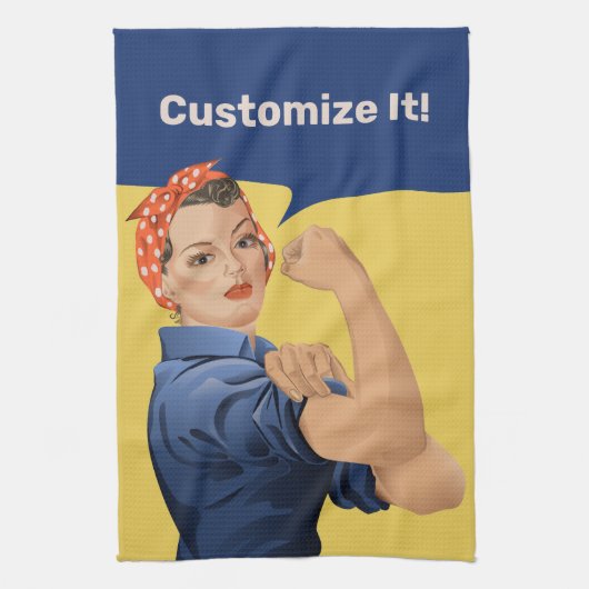 Rosie the Riveter Geschirrtuch (Vertikal)