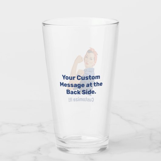 Rosie the Riveter Glass Glas (Rückseite)