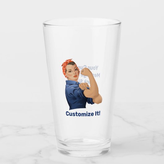 Rosie the Riveter Glass Glas (Vorderseite)